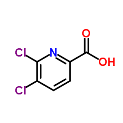 5,6-二氯-2-吡啶甲酸结构式