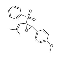 2-Benzenesulfonyl-3-(4-methoxy-phenyl)-2-(2-methyl-propenyl)-oxirane结构式