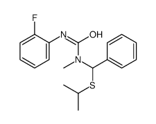 3-(2-fluorophenyl)-1-methyl-1-[phenyl(propan-2-ylsulfanyl)methyl]urea Structure