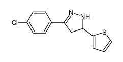 3-(4-chlorophenyl)-5-thiophen-2-yl-4,5-dihydro-1H-pyrazole Structure