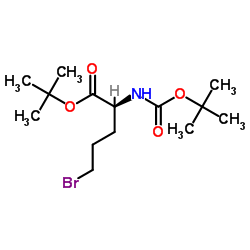 (S)-5-溴-2-((叔丁氧羰基)氨基)戊酸叔丁酯结构式