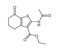 ethyl 2-(acetylamino)-7-oxo-4,5,6,7-tetrahydro-1-benzothiophene-3-carboxylate结构式