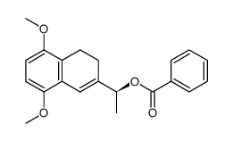 Benzoic acid (S)-1-(5,8-dimethoxy-3,4-dihydro-naphthalen-2-yl)-ethyl ester结构式