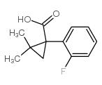 1-(2-fluorophenyl)-2,2-dimethylcyclopropane-1-carboxylic acid结构式