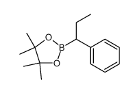 1,3,2-Dioxaborolane, 4,4,5,5-tetramethyl-2-(1-phenylpropyl)结构式