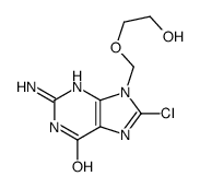 2-amino-8-chloro-9-(2-hydroxyethoxymethyl)-3H-purin-6-one Structure