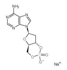 2-脱氧腺苷-3,5-环磷酸钠盐结构式