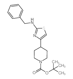 tert-butyl 4-(2-(benzylamino)thiazol-4-yl)piperidine-1-carboxylate结构式