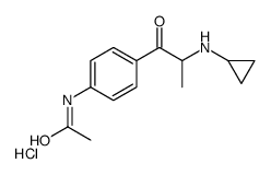 N-[4-[2-(cyclopropylamino)propanoyl]phenyl]acetamide,hydrochloride结构式