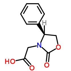 (S)-(+)-2-氧代-4-苯基-3-恶唑烷乙酸结构式