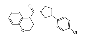 [3-(4-Chlorophenyl)pyrrolidin-1-yl](2,3-dihydrobenzo[1,4]oxazin-4-yl)methanone Structure