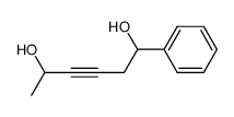 1-phenyl-hex-3-yne-1,5-diol Structure