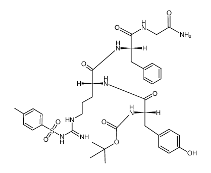 Boc-Tyr-D-Arg(Tos)-Phe-Gly-NH2结构式