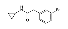 2-(3-bromophenyl)-N-cyclopropylacetamide结构式