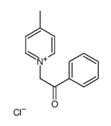 2-(4-methylpyridin-1-ium-1-yl)-1-phenylethanone,chloride Structure