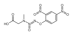 O2-(2,4-dinitrophenyl) 1-[N-(carboxymethyl)-N-methylamino]diazen-1-ium-1,2-diolate结构式