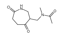 tetrahydro-6-(N-methylacetamido)methyl-1H-azepine-2,5-dione Structure