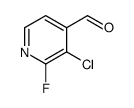 3-Chloro-2-fluoropyridine-4-carboxaldehyde structure