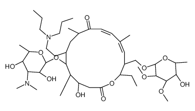 (4R,5S,6S,7R,9R,11E,13E,15R,16R)-6-[(2R,3R,4S,5R,6R)-4-(dimethylamino)-3,5-dihydroxy-6-methyloxan-2-yl]oxy-7-[2-(dipropylamino)ethyl]-16-ethyl-4-hydroxy-15-[[(3R,4R,5R,6R)-5-hydroxy-3,4-dimethoxy-6-methyloxan-2-yl]oxymethyl]-5,9,13-trimethyl-1-oxacyclohex结构式