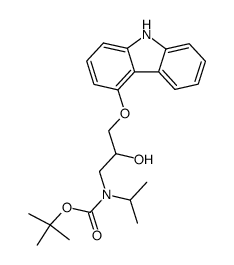 (R,S)-3-N-tert-butoxycarbonylisopropylamino-1-(carbazol-4-yloxy)-2-propanol结构式