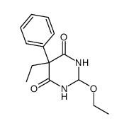 2-Ethoxy-5-ethyl-2-dihydro-5-phenyl-4,6(1H,5H)-pyrimidinedione结构式