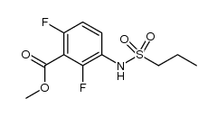 2,6-Difluoro-3-[(propylsulfonyl)amino]benzoic acid methyl ester结构式