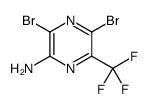 3,5-dibromo-6-(trifluoromethyl)pyrazin-2-amine Structure