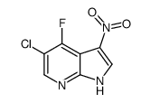 5-氯-4-氟-3-硝基-1H-吡咯[2,3-b]吡啶结构式