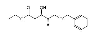 (3R,4S)-ethyl 5-(benzyloxy)-3-hydroxy-4-methylpentanoate Structure