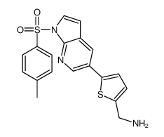 1-(5-{1-[(4-Methylphenyl)sulfonyl]-1H-pyrrolo[2,3-b]pyridin-5-yl} -2-thienyl)methanamine Structure