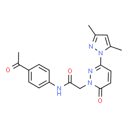 N-(4-acetylphenyl)-2-[3-(3,5-dimethyl-1H-pyrazol-1-yl)-6-oxopyridazin-1(6H)-yl]acetamide Structure