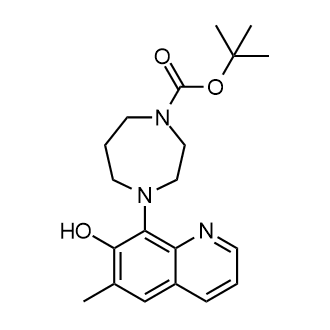 4-(7-羟基-6-甲基喹啉-8-基)-1,4-二氮杂-1-羧酸叔丁酯结构式