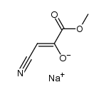 methyl 3-cyano-2-sodiumoxy-2-propenoate结构式