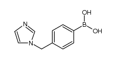4-[(1-咪唑基)甲基]苯硼酸结构式