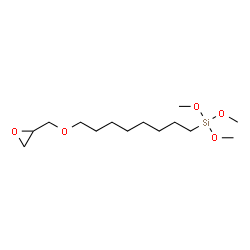 [8-(环氧丙基氧)-正辛基]三甲氧基硅烷结构式
