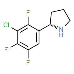 (2S)-2-(3-氯-2,4,5-三氟苯基)吡咯烷结构式