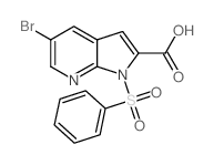 5-溴-1-(苯磺酰基)-1h-吡咯并[[2,3-b]吡啶-2-羧酸结构式