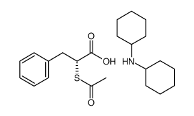 2(R)-乙酰基硫代-苯丙酸 n-环己基环己胺结构式