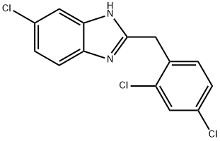 6-氯-2-[(2,4-二氯苯基)甲基]-1H-1,3-苯并二唑结构式
