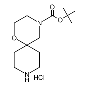 1-氧杂-4,9-二氮杂螺[5.5]十一烷-4-羧酸叔丁酯盐酸盐结构式