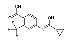 4-[(Cyclopropylcarbonyl)amino]-2-(trifluoromethyl)benzoic acid Structure