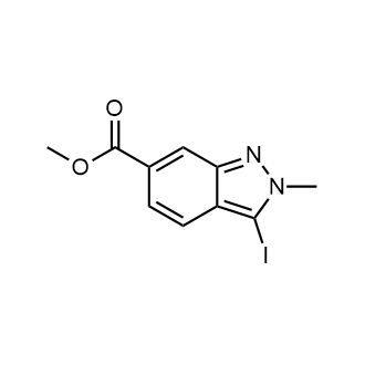 3-碘-2-甲基-2H-吲唑-6-甲酸甲酯结构式