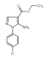 5-氨基-1-(4-溴-苯基)-1H-吡唑-4-羧酸乙基酯结构式