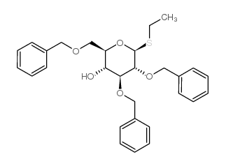 Ethyl 2,3,6-tri-O-benzyl-1-thio-b-D-glucopyranoside Structure
