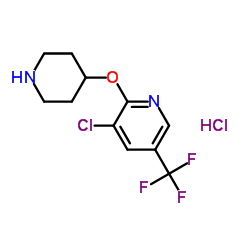 3-Chloro-2-(4-piperidinyloxy)-5-(trifluoromethyl)pyridine hydrochloride (1:1) Structure
