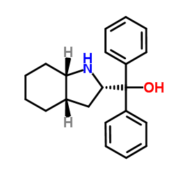 (2S,3aS,7aS)- octahydro-α,α-diphenyl-1H-Indole-2-Methanol Structure