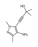 4-(4-amino-2,5-dimethylpyrazol-3-yl)-2-methylbut-3-yn-2-ol Structure