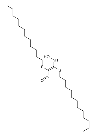 N-[1,2-bis(dodecylsulfanyl)-2-nitrosoethenyl]hydroxylamine structure