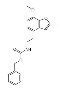 4-(2-N-carbobenzoxyaminoethyl)-7-methoxy-2-methylbenzo(b)furan结构式