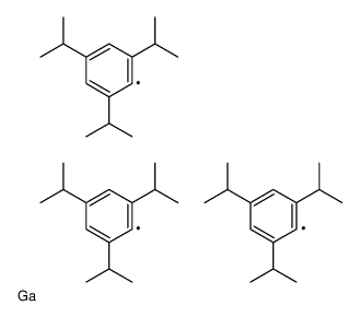 tris[2,4,6-tri(propan-2-yl)phenyl]gallane structure